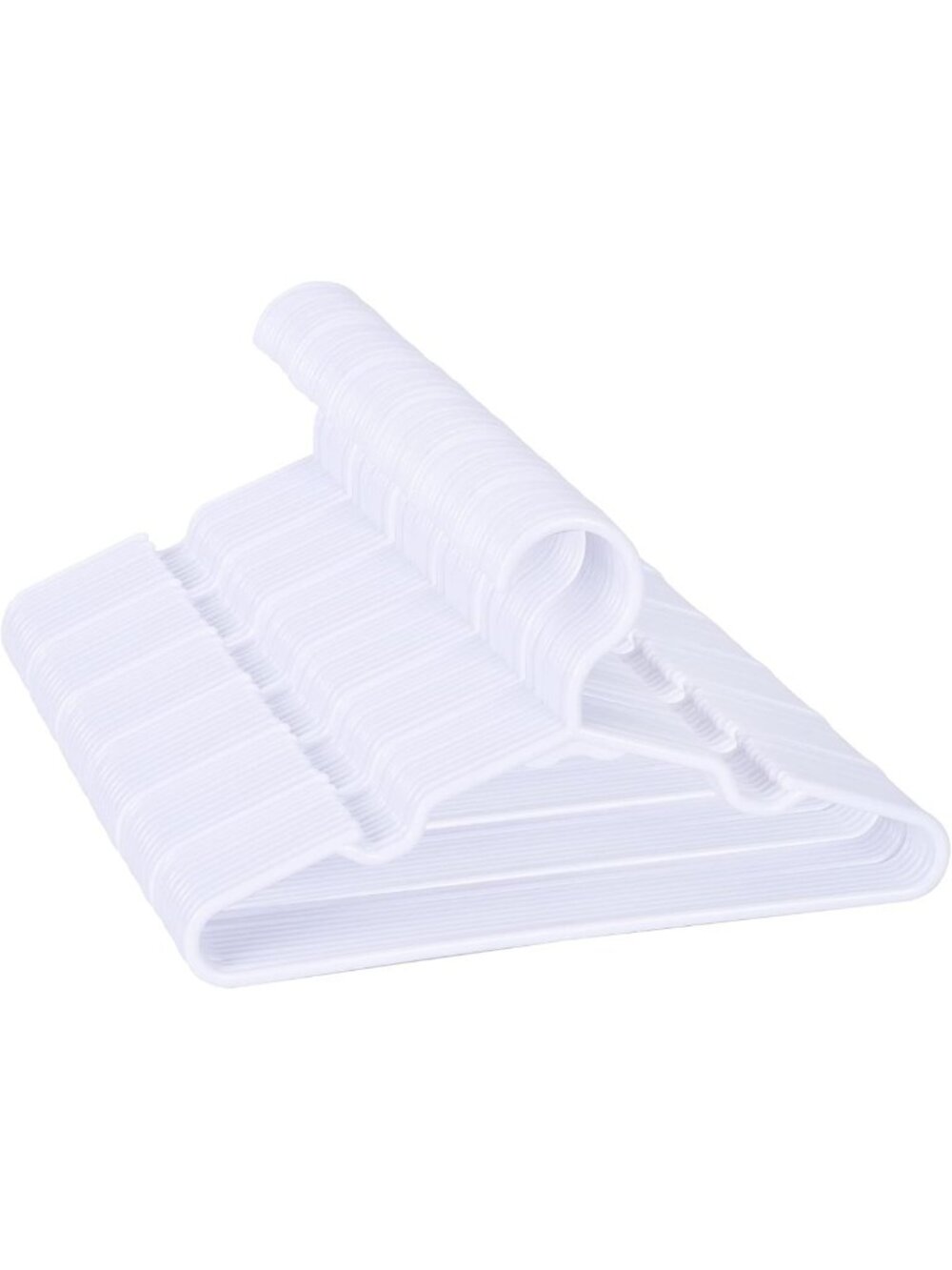 100 Pack White Kids Hangers - 11.6 Inch Baby & Toddler Clothes Organizers